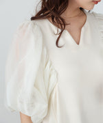 【選べるサイズ展開】袖ボリュームポンチワンピース