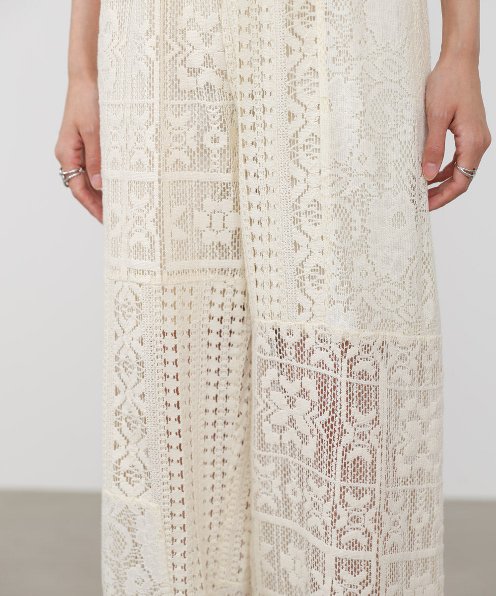 【サイズ展開あり】パッチワークレースパンツ