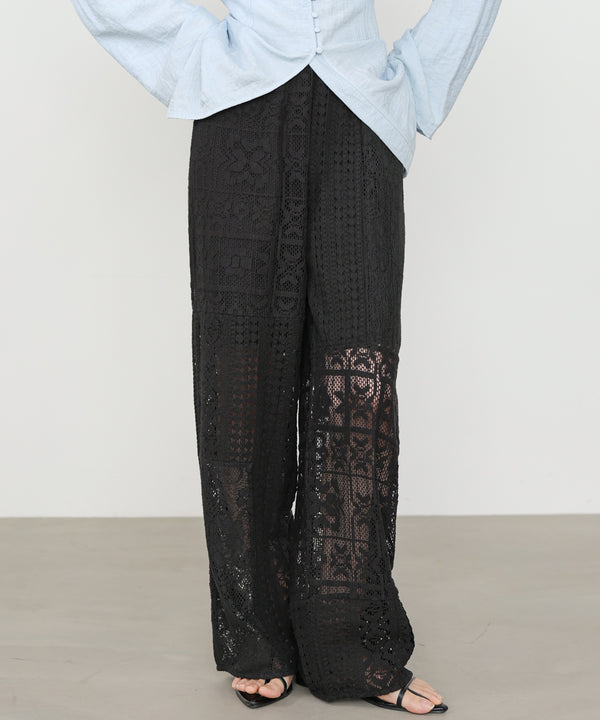 【サイズ展開あり】パッチワークレースパンツ