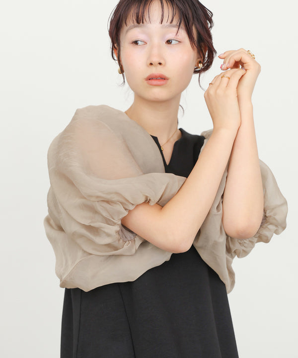 【選べるサイズ展開】袖ボリュームポンチワンピース