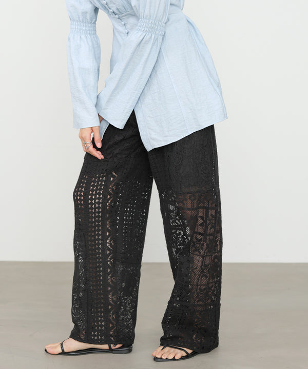 【サイズ展開あり】パッチワークレースパンツ