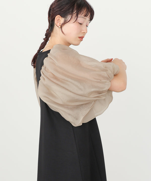 【選べるサイズ展開】袖ボリュームポンチワンピース