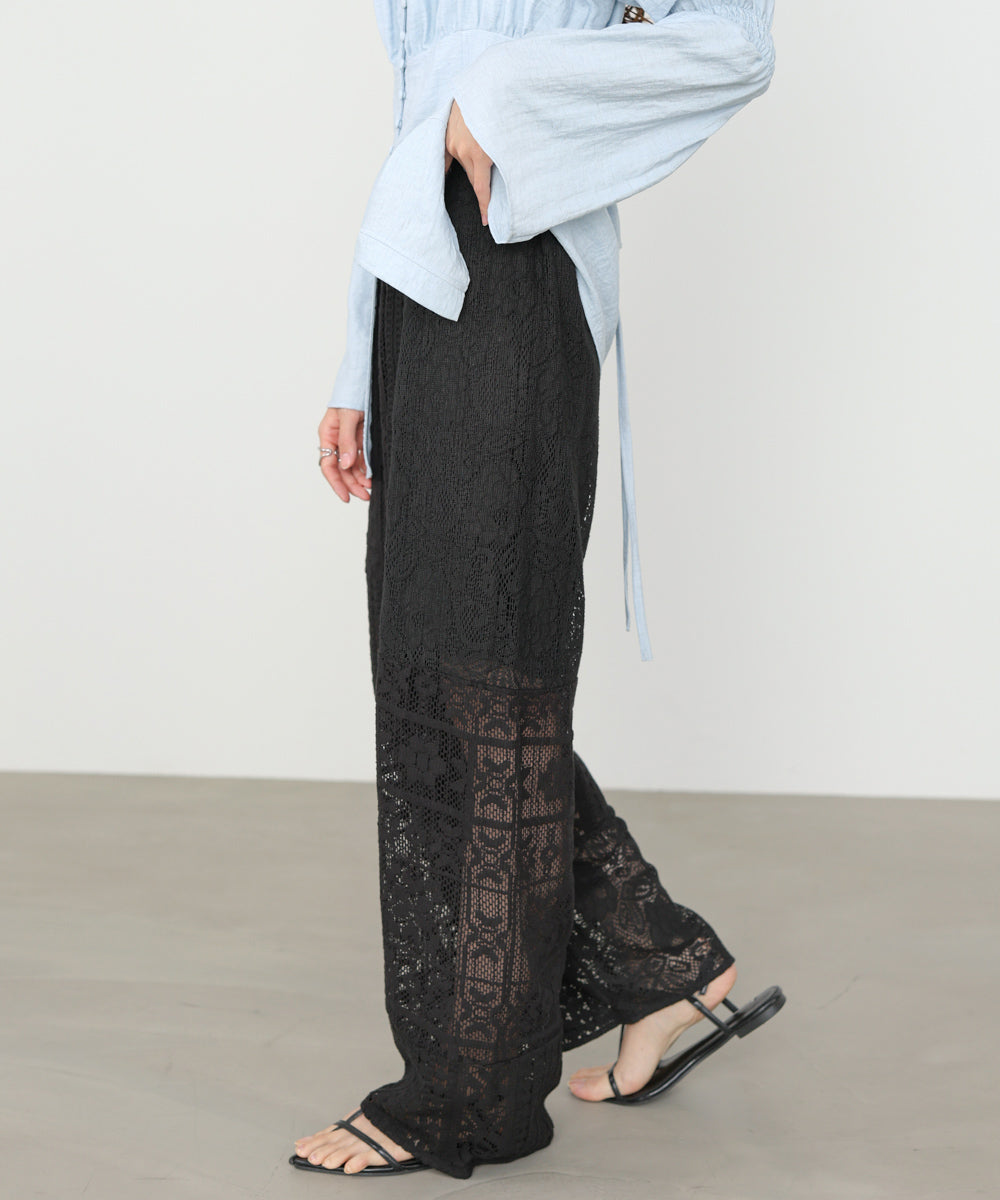 【サイズ展開あり】パッチワークレースパンツ