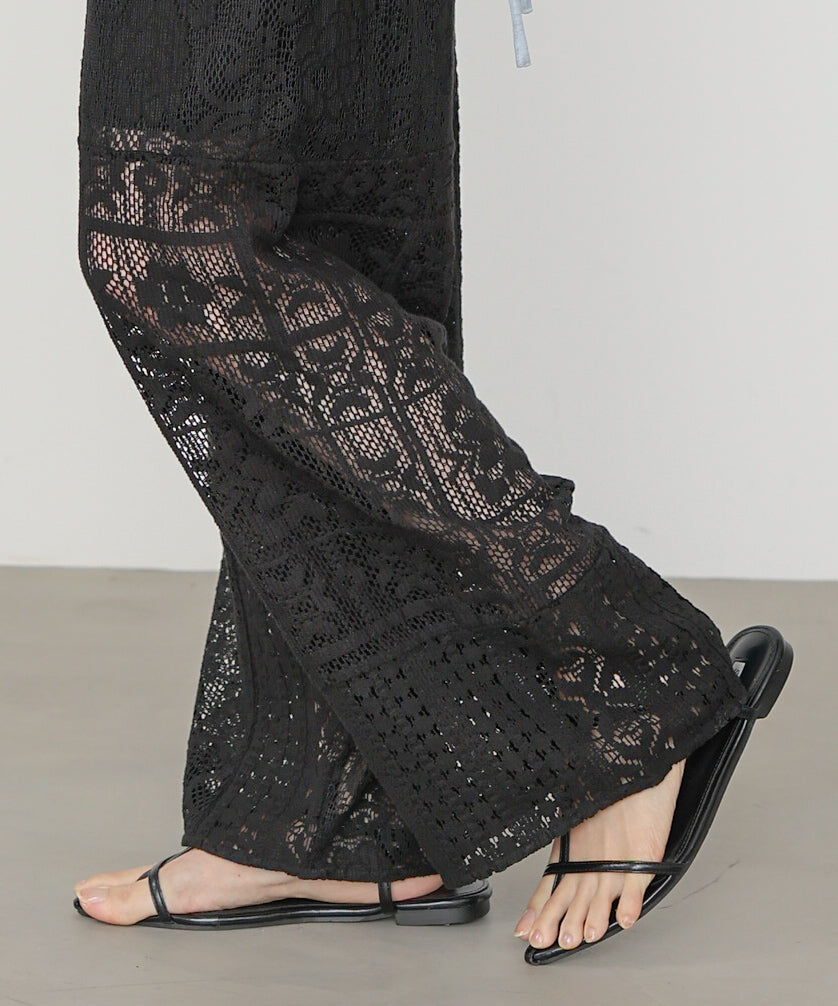 【サイズ展開あり】パッチワークレースパンツ