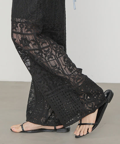 【サイズ展開あり】パッチワークレースパンツ