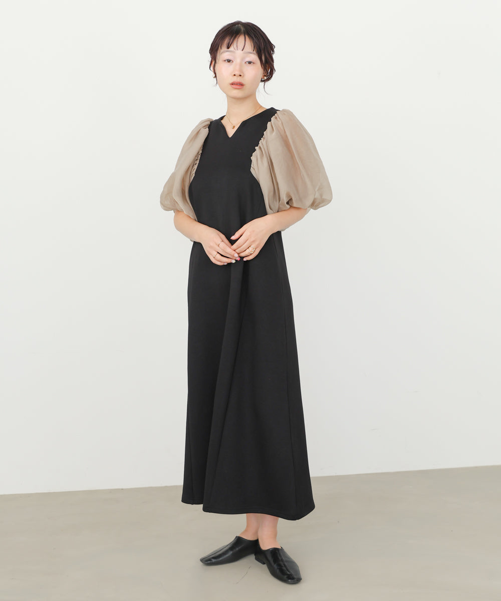 【選べるサイズ展開】袖ボリュームポンチワンピース