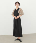 【選べるサイズ展開】袖ボリュームポンチワンピース