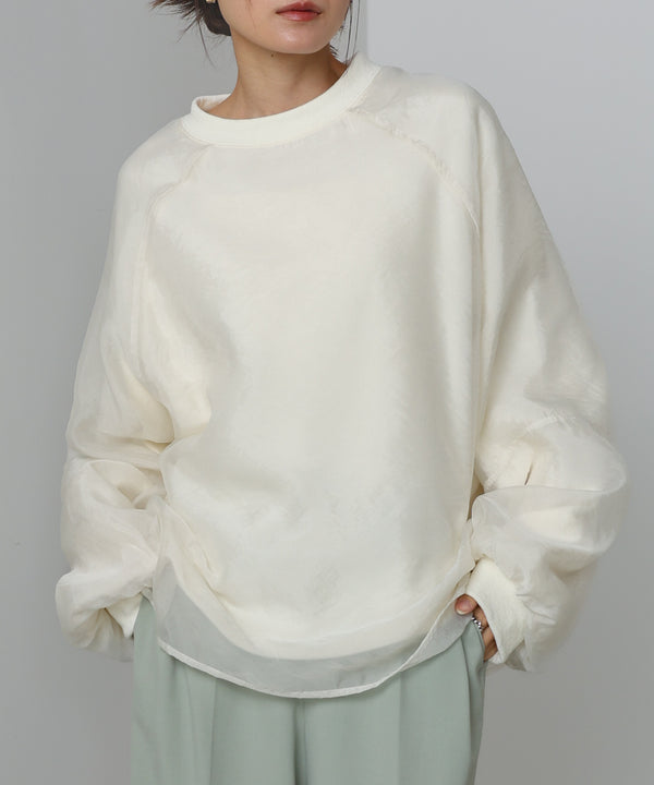 【2026SS】シアーレイヤード裏毛スウェット