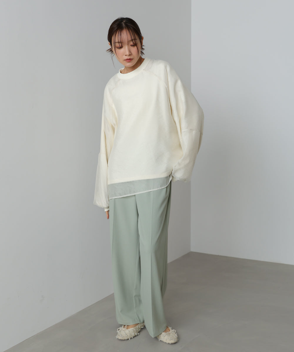 シアーレイヤード裏毛スウェット