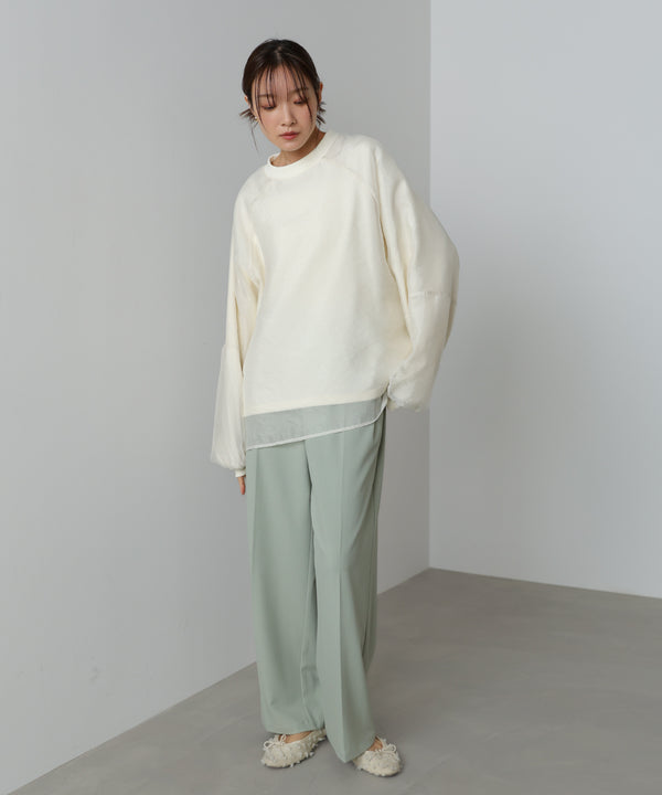 シアーレイヤード裏毛スウェット