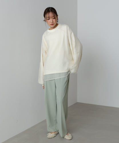 【2026SS】シアーレイヤード裏毛スウェット