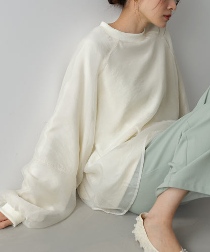 【2026SS】シアーレイヤード裏毛スウェット