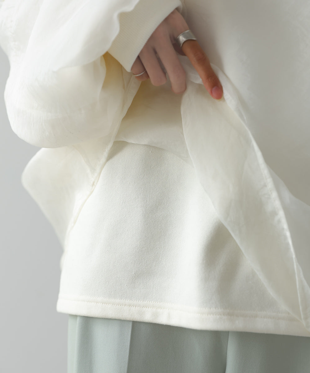 【2026SS】シアーレイヤード裏毛スウェット