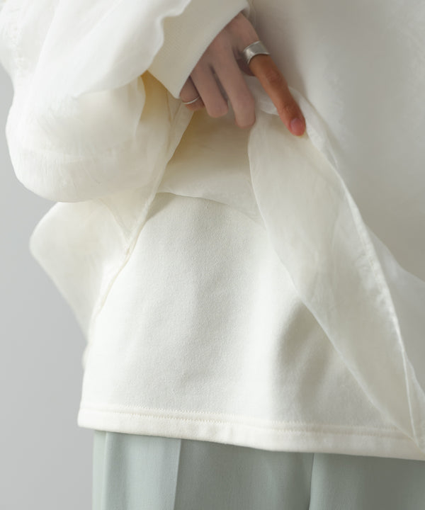 【2026SS】シアーレイヤード裏毛スウェット