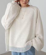 シアーレイヤード裏毛スウェット