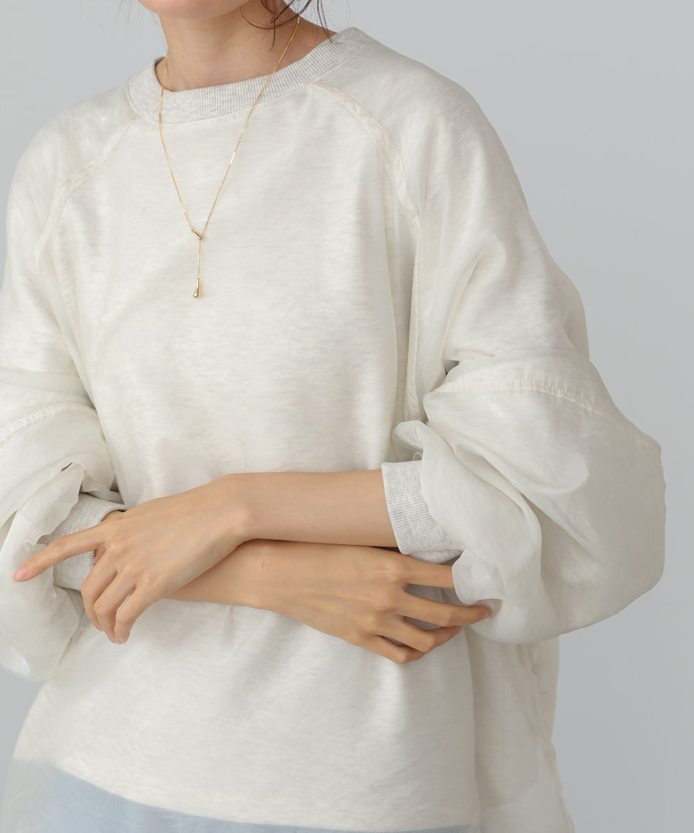 シアーレイヤード裏毛スウェット