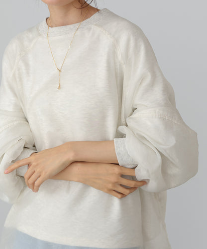 シアーレイヤード裏毛スウェット