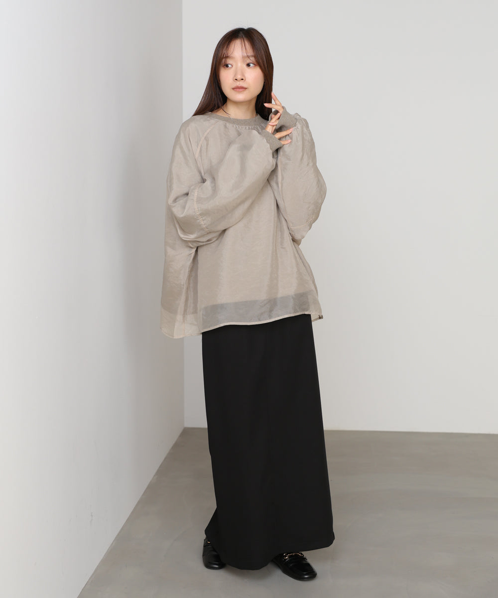 【2026SS】シアーレイヤード裏毛スウェット