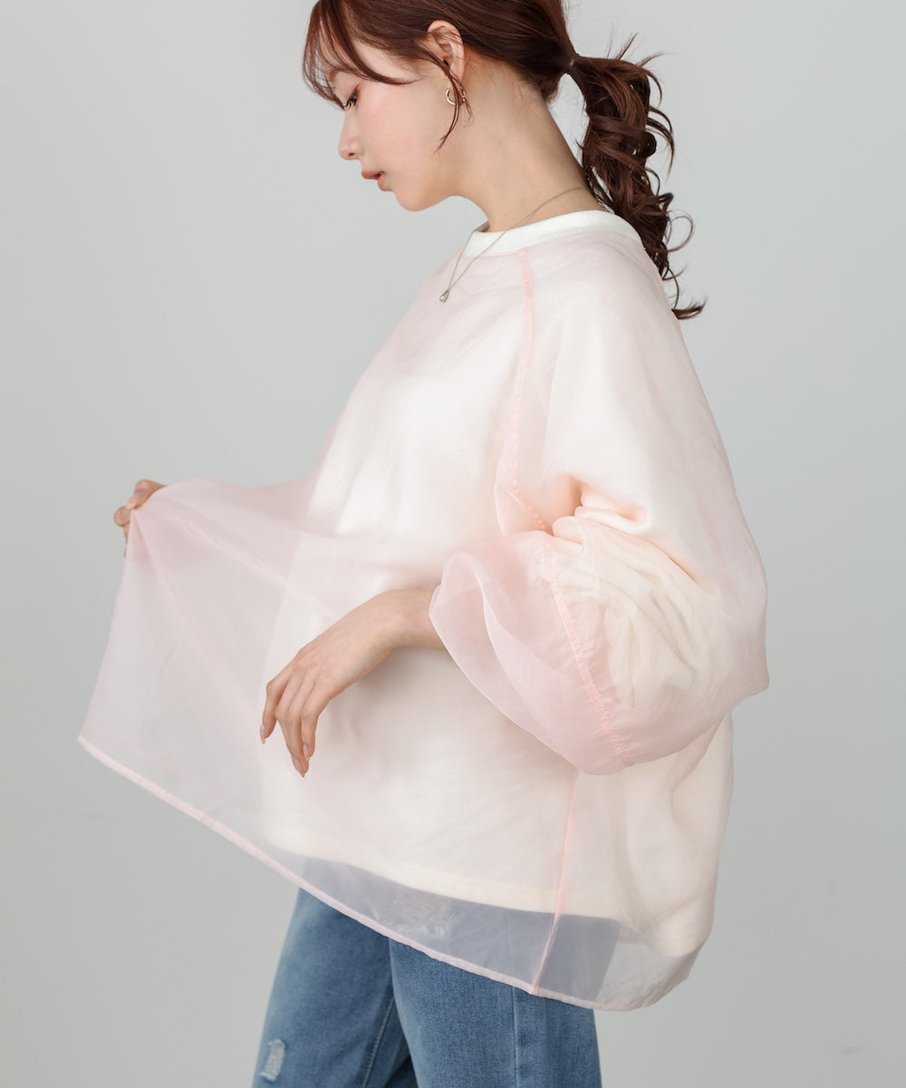 【2026SS】シアーレイヤード裏毛スウェット