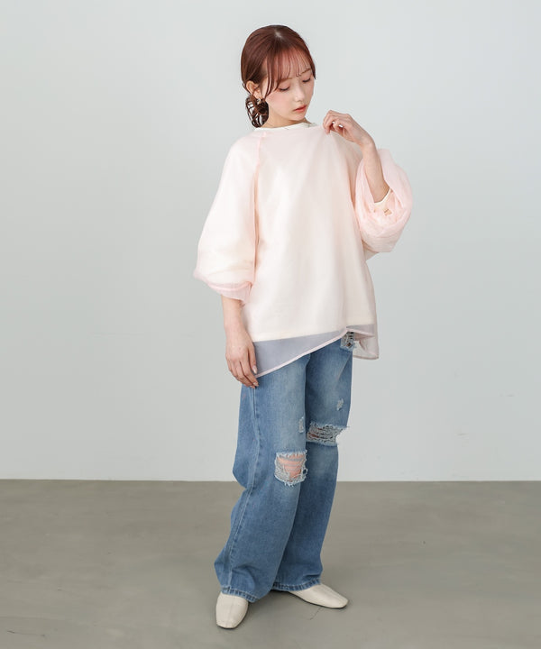 【2026SS】シアーレイヤード裏毛スウェット