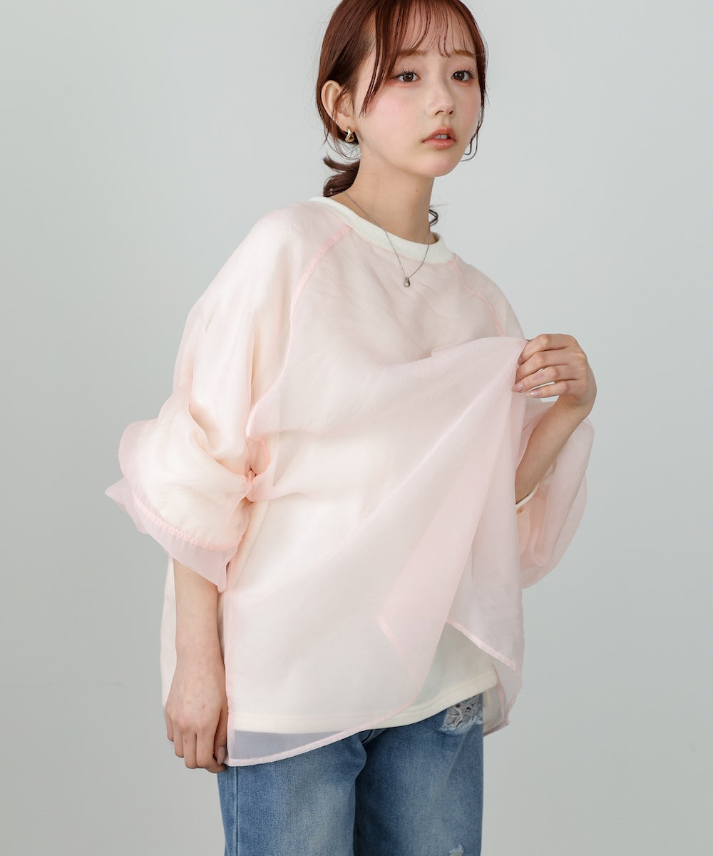 【2026SS】シアーレイヤード裏毛スウェット