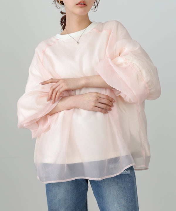 【2026SS】シアーレイヤード裏毛スウェット