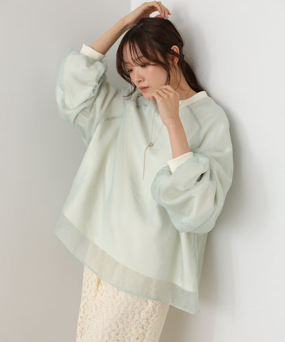 シアーレイヤード裏毛スウェット