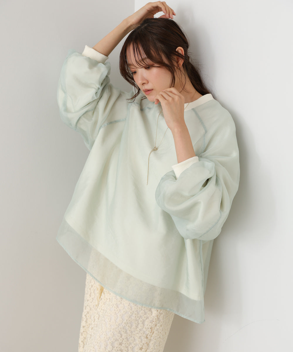 【2026SS】シアーレイヤード裏毛スウェット