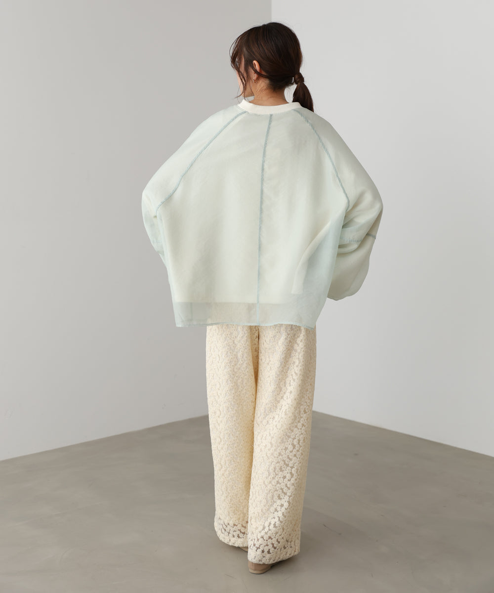 シアーレイヤード裏毛スウェット