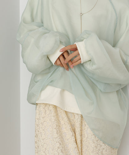 【2026SS】シアーレイヤード裏毛スウェット