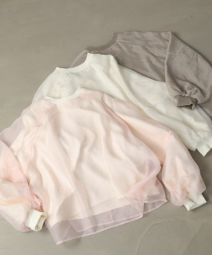 シアーレイヤード裏毛スウェット