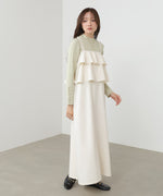 【選べるサイズ/イージーケア】ティアードキャミワンピース【イージージョーゼットシリーズ】