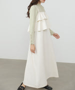 【選べるサイズ/イージーケア】ティアードキャミワンピース【イージージョーゼットシリーズ】