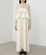 【選べるサイズ/イージーケア】ティアードキャミワンピース【イージージョーゼットシリーズ】