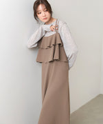 【選べるサイズ/イージーケア】ティアードキャミワンピース【イージージョーゼットシリーズ】