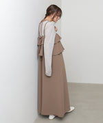 【選べるサイズ/イージーケア】ティアードキャミワンピース【イージージョーゼットシリーズ】