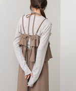 【選べるサイズ/イージーケア】ティアードキャミワンピース【イージージョーゼットシリーズ】