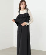 【選べるサイズ/イージーケア】ティアードキャミワンピース【イージージョーゼットシリーズ】