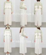 【選べるサイズ/イージーケア】ティアードキャミワンピース【イージージョーゼットシリーズ】