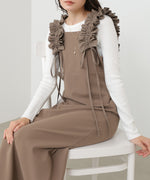 【選べるサイズ/イージーケア】ショルダーギャザーワンピース【イージージョーゼットシリーズ】