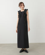 【選べるサイズ/イージーケア】ショルダーギャザーワンピース【イージージョーゼットシリーズ】