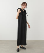 【選べるサイズ/イージーケア】ショルダーギャザーワンピース【イージージョーゼットシリーズ】