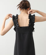 【選べるサイズ/イージーケア】ショルダーギャザーワンピース【イージージョーゼットシリーズ】