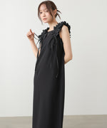 【選べるサイズ/イージーケア】ショルダーギャザーワンピース【イージージョーゼットシリーズ】