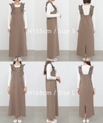 【選べるサイズ/イージーケア】ショルダーギャザーワンピース【イージージョーゼットシリーズ】