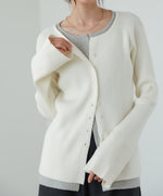 【2026SS】配色レイヤードニットカーディガン