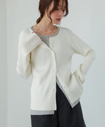 【2026SS】配色レイヤードニットカーディガン