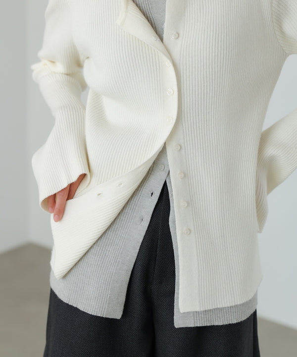 【2026SS】配色レイヤードニットカーディガン