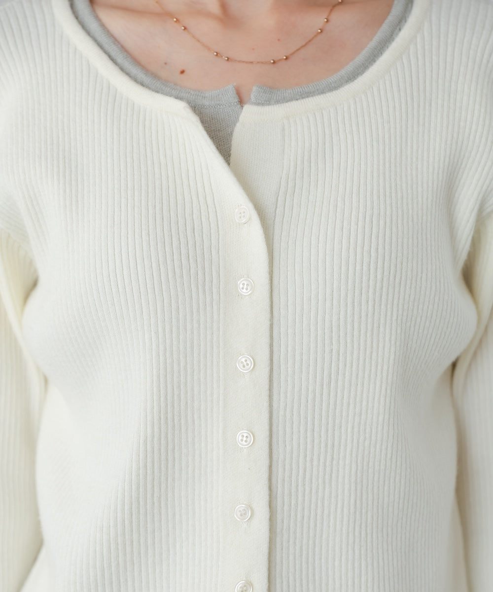 【2026SS】配色レイヤードニットカーディガン