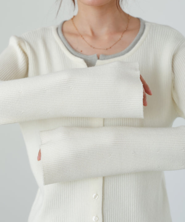 【2026SS】配色レイヤードニットカーディガン